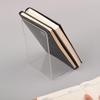 1 Piece Acrylic Bookend Heavy Duty Book End Book Holder Stopper L Shaped Book Stopper Desktop Organizer for Books Movies CDs