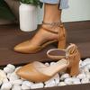 Spring Summer Fairy Style Thin-Strap High Heels Bowknot with Golden Buckle Comfortable Versatile