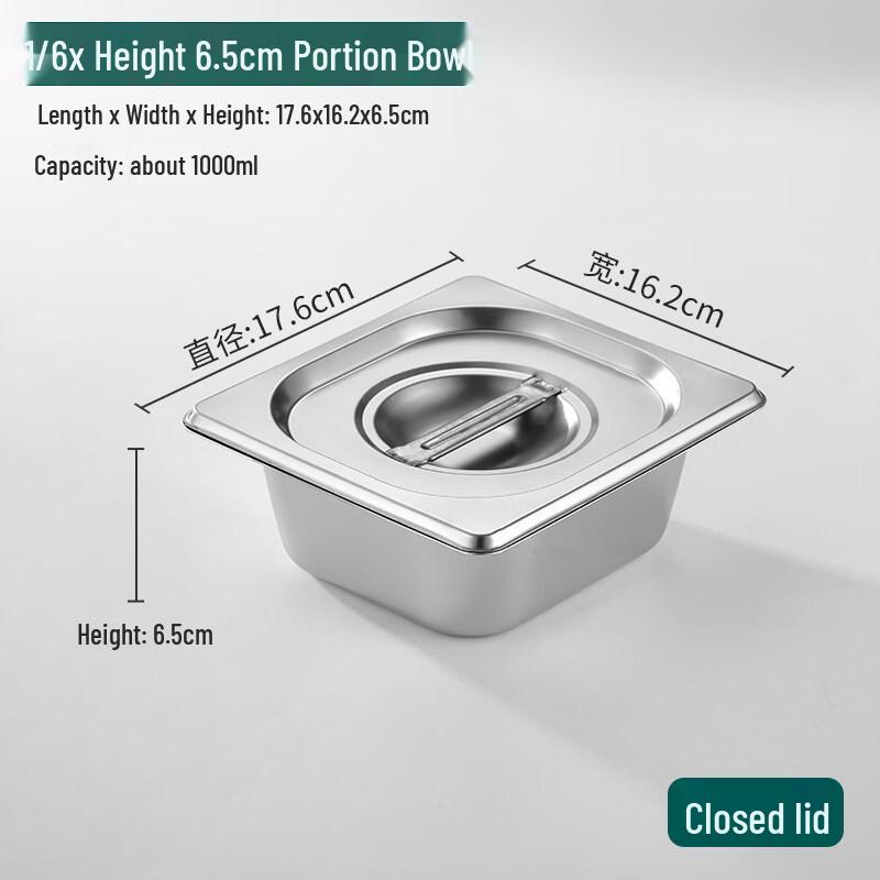

304 Stainless Steel Rectangular Food Pan Set with Lid