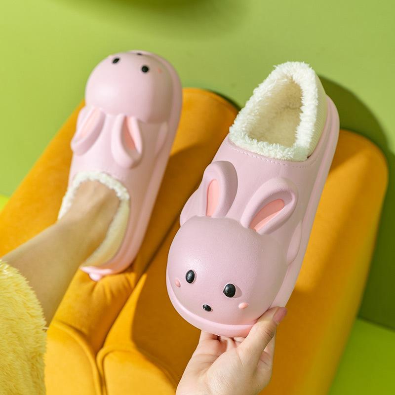Cotton slippers women spring and autumn home indoor non-slip home winter warm winter couple plush men
