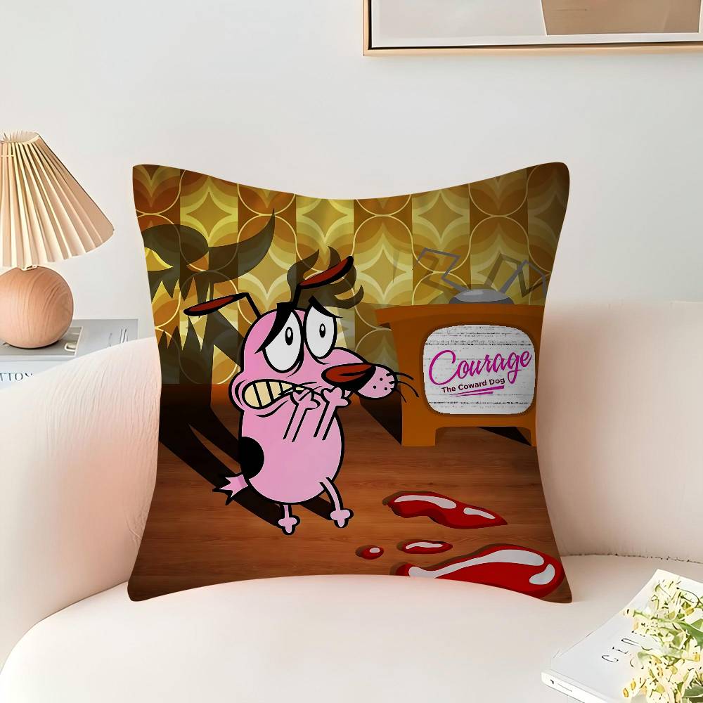 Anime C-Courage The C-Cowardly Dog Stitch Lucky Dragon Pillow Cover Sofa Cushion Cover Home Room Decoration Children Gift