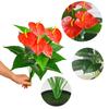 18 Heads Artificial Anthurium Red Green Plastic Plants Home Garden Living Room Bedroom Decoration Fake Plants Home Decor