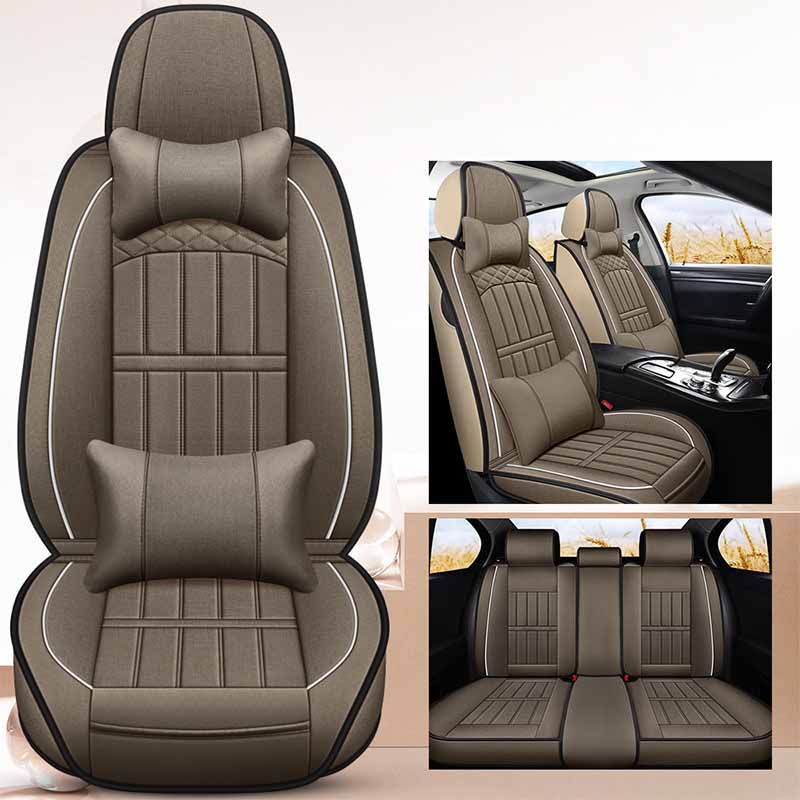 Full Envelope Car Seat Cover Breathable Seat Cover Linen Special Cushion Four Seasons Universal Seat Cushion