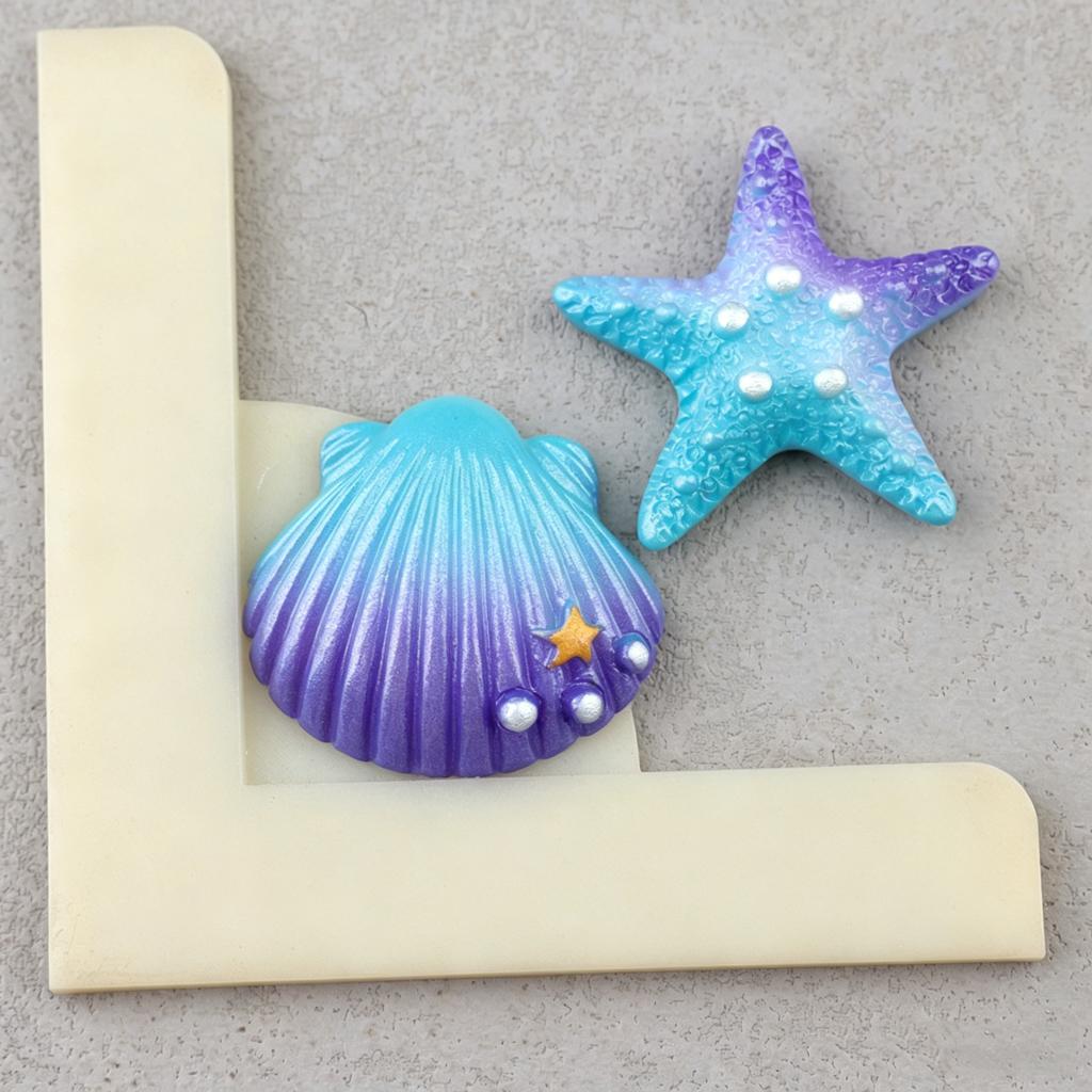 Gradient Shell Starfish Resin Charms Ocean Series DIY Hair Fridge Magnet Phone Case Shoe Buckle Craft Accessories