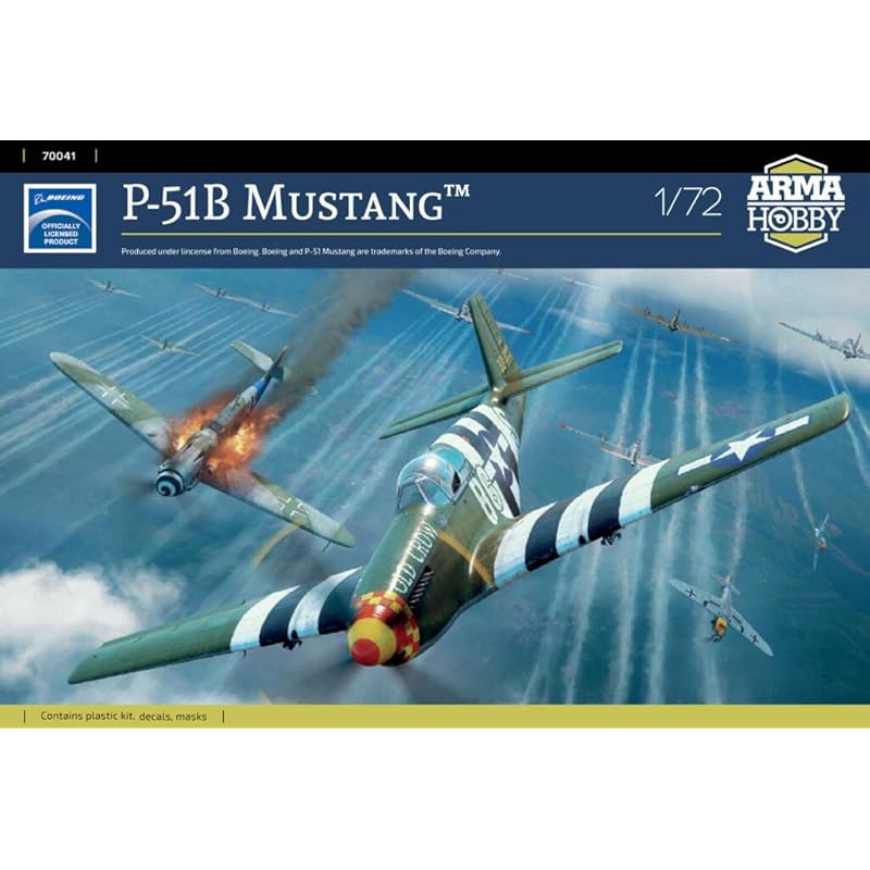 

alma hobby 1/72 us army air force P-51B mustang plastic model ADL70041 Molding color
