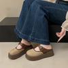 Thick-sole toe slippers 2025 summer new fashion belt buckle British style lazy comfortable slippers casual mules women's shoes