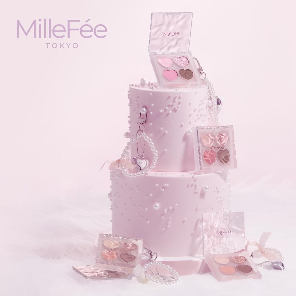 Millefee Pukupuku Palette 03 Sweet Cream Lilac Under-Eye Lavender, Under-Eye Eyeshadow, Shadow, Concealer, Liner, Glitter, Cool-toned,