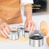 15 Pcs Biscuit Mold Set Square/Round Cookie Cutter Set 430 Stainless Steel Pastry Scone Cutter Baking Dough Tools for Kitchen
