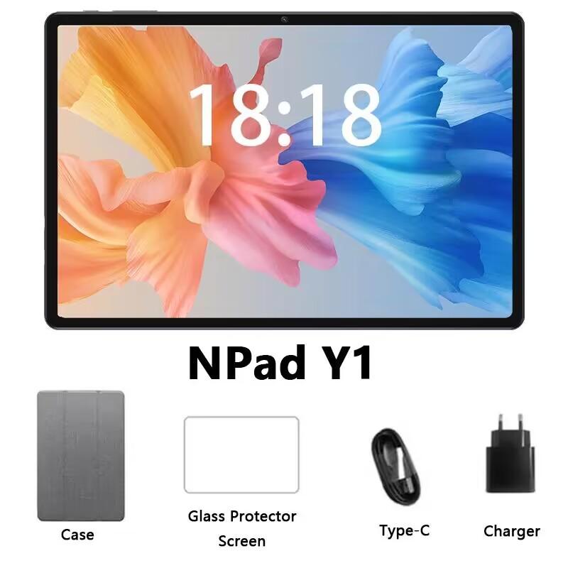 N-one Npad Y1 10,1palcový tablet, 1280x800 HD IPS dotykový displej, Rockchip 3562, Android 13, 4GB+4GB RAM 64GB ROM, 2,4GHz WiFi Bluetooth 5.0,