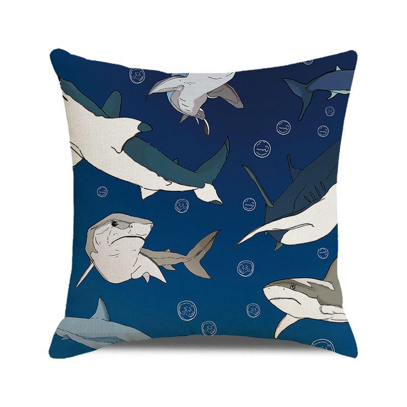 Home Decor Underwater World: Sea Creatures & Mysteries Pattern Cushion Cover Suitable for Sofa Bedroom Car Pillow Cover