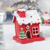 Resin Christmas House Statue Cartoon Christmas Miniature Cookie House  Home Office Decorations