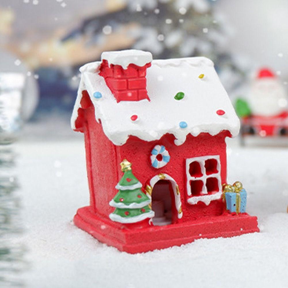 3D Christmas House Statue Cartoon Christmas Miniature Cookie House  Kids Gift