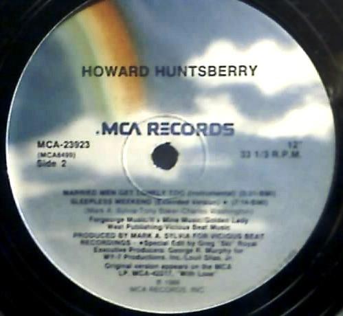 

12inch Record HOWARD HUNTSBERRY Married Men Get Lonely Too MCA23923 MCA Records 1988 US SoulFunk Used