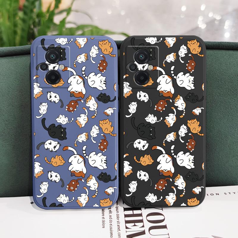 Cat Rolling Phone Case For Xiaomi Poco F8 F7 X7 M6 X6 F6 M5 M5S F5 X5 F4 X4 M4 Pro Ultra 4G 5G GT Liquid Silicone Cover