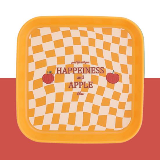 Reusable Easy To Clean Bone Dish BPA Free Stackable Storage Fruit Pattern Plastic Snack Tray