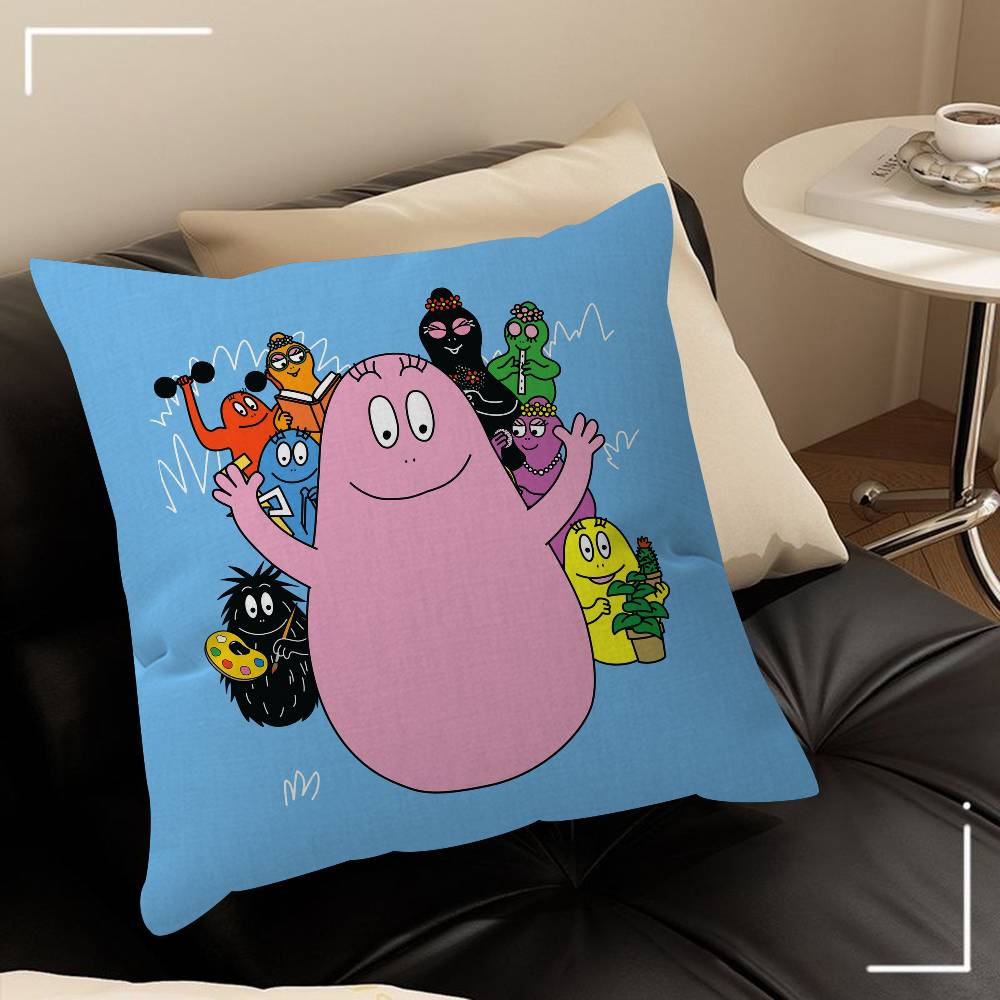 Cartoon Barbapapa CUTE   Pillowcase Toon Gift Cushion Cover Bedroom Home Sofa Chair Seat Decor Pillow Case