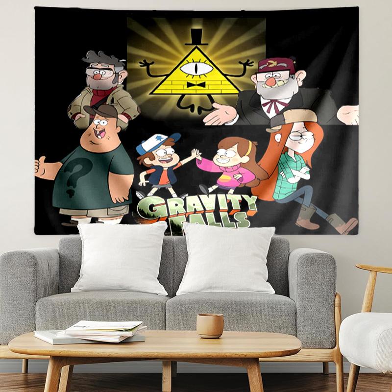 Gravity Falls Print Tapestry, Lightweight Wall Hanging, for Bedroom, Dorm, Living Room, Home Art Decor, Birthday Christmas Gift for Friends