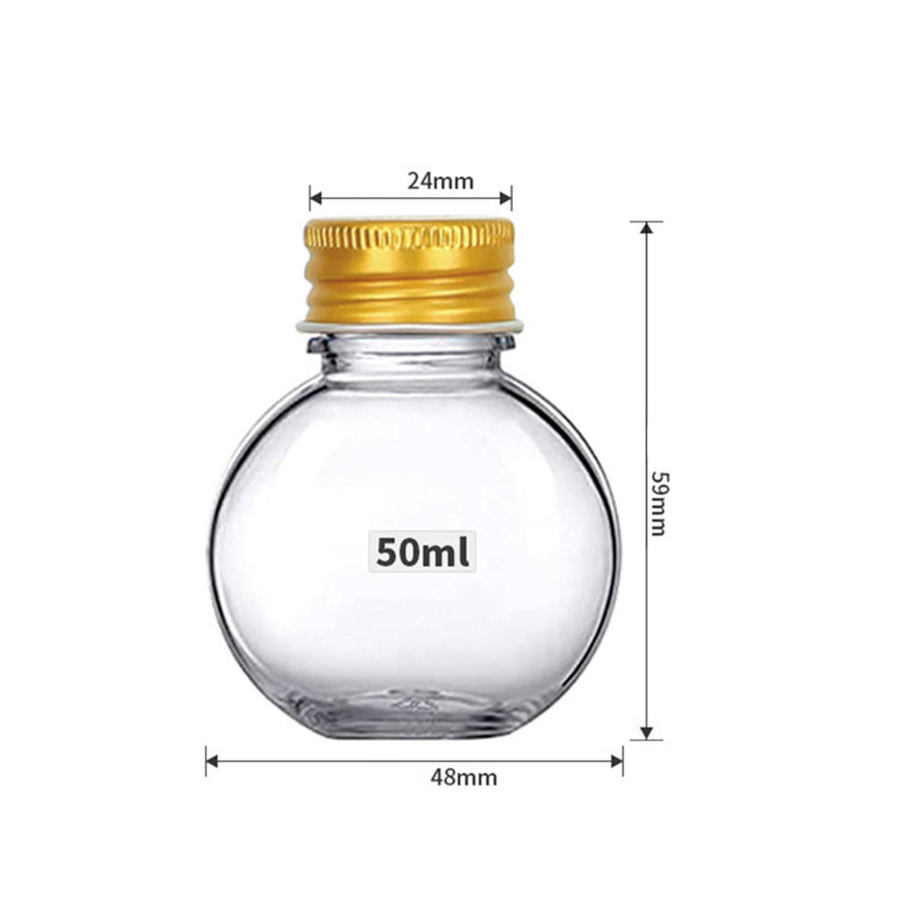 10Pcs Christmas Tree Ornament Fillable Booze Water Bottle Bulbs Shape Plastic Clear Christmas Ball Bell Pendant Home Party Decor