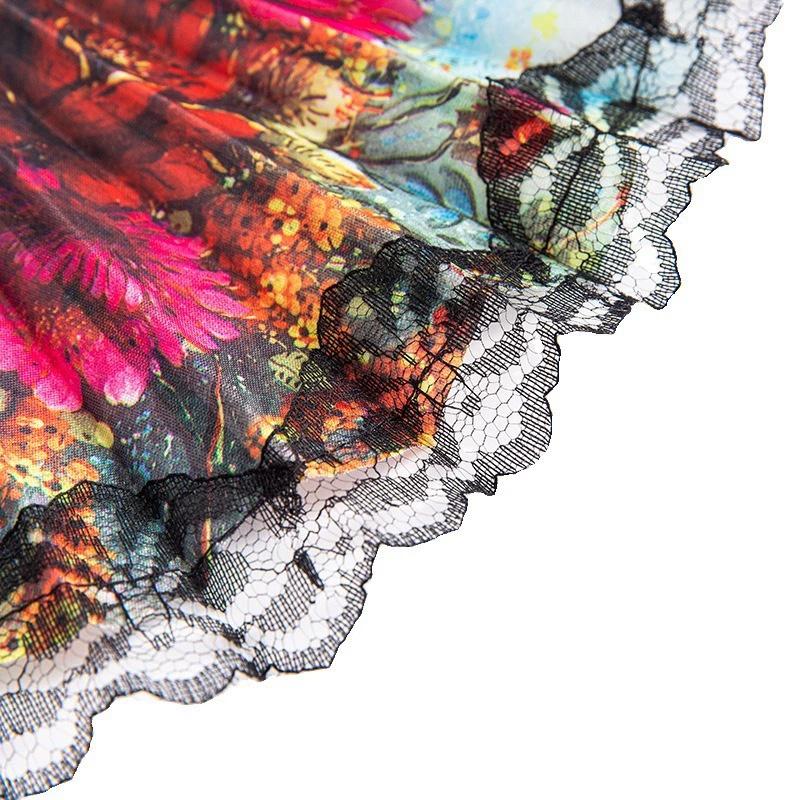 1Pc Plastic Folding Flower Crafts Floral Hand Dancing Spanish Style Wedding Party Decoration Lace Fan