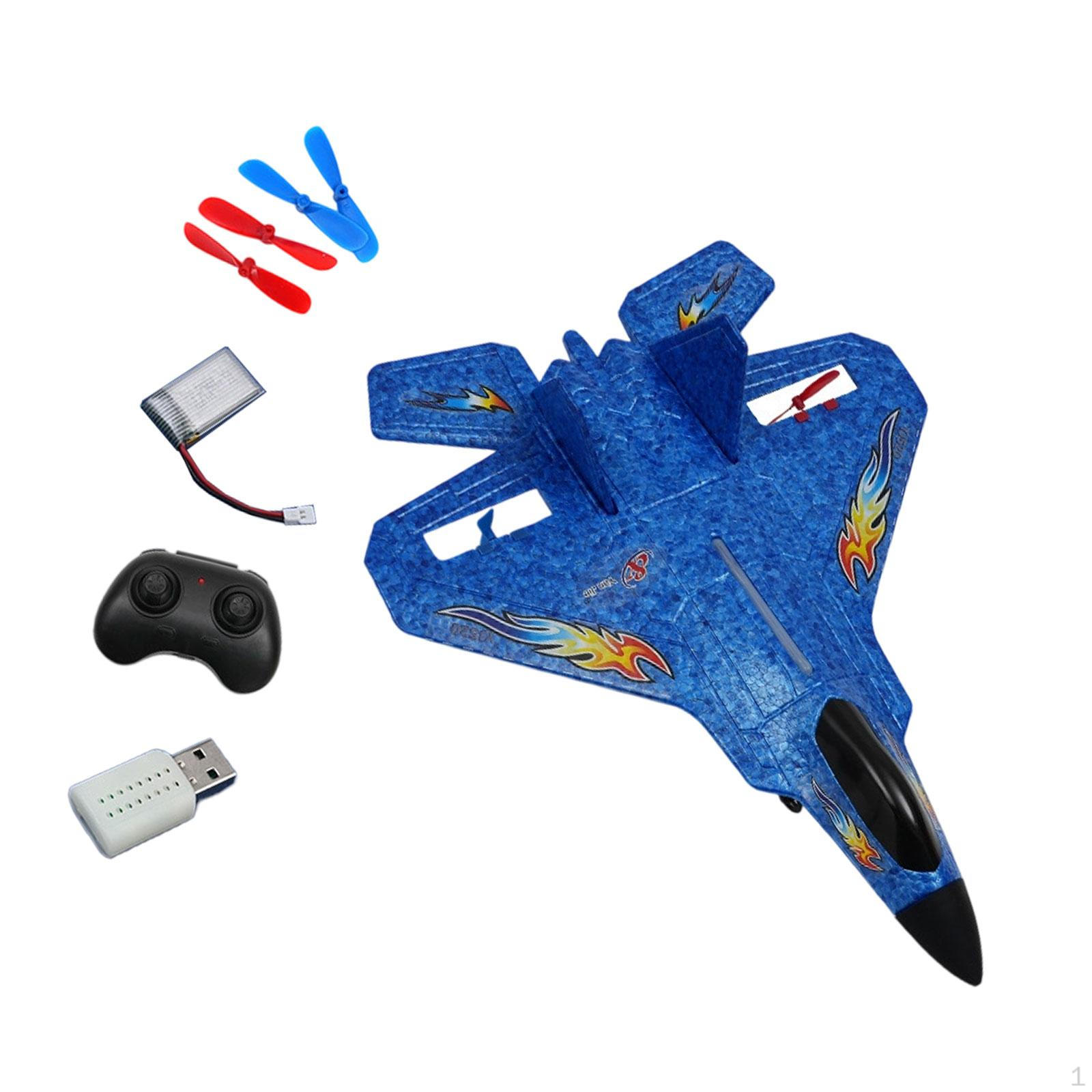 

Foam RC Plane with Gyro Stabilizer, Remote Control Toy for Kids And Adults синій