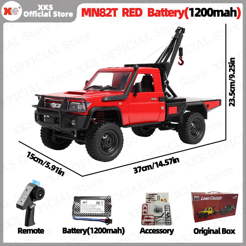 Xks Mn82T Lc79 1:12 Scale Rc Car 4Wd 2.4G Remote Control Pickup Crane - Off-Road Climbing Toy For Kids Christmas Gift
