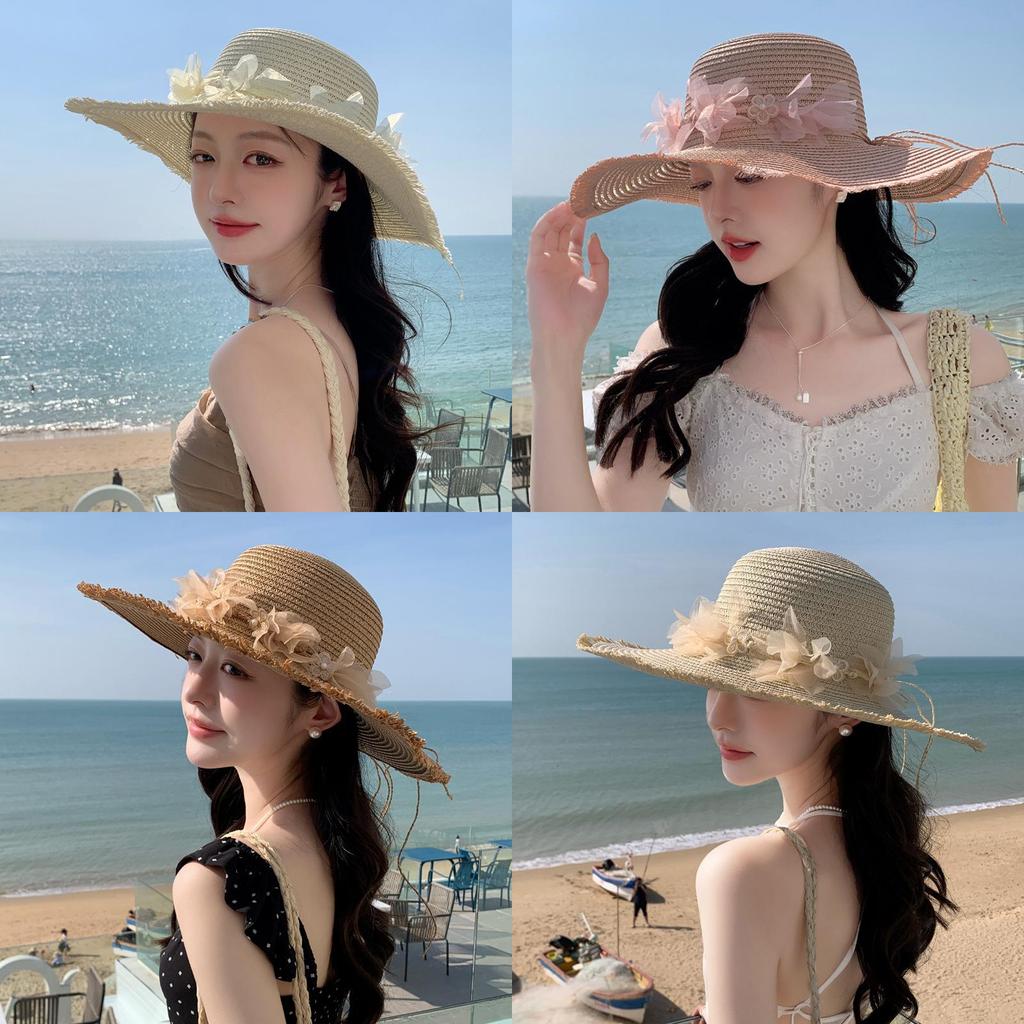 Summer Straw Hat For Women Large Brim Sun Protection Sun Hat With Breathable Design For Beach And Outdoors