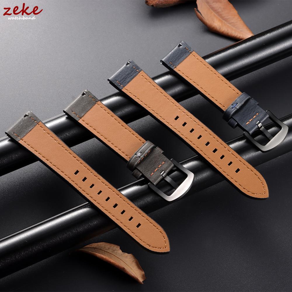 20/22mm Leather Strap Watchband for Amazfit Balance Smart Wristband Quick Release Bracelet for Omega for Seiko Watch Accessories