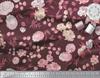 Soimoi Japan Crepe Satin Fabric Leaves,Peony & Dahlia Flower Printed Fabric 1 Metre 42 Inch