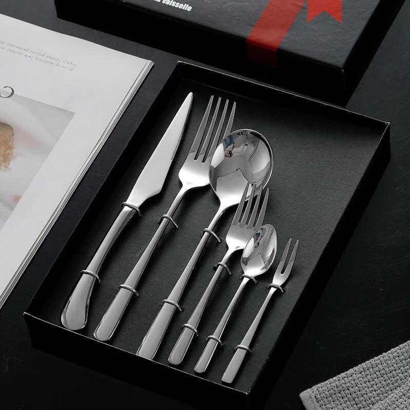 Premium Western Dinnerware Set: Elegant 304 Stainless Steel Knife, Fork & Spoon for Hotel, Restaurant, Wedding, and Home Use.