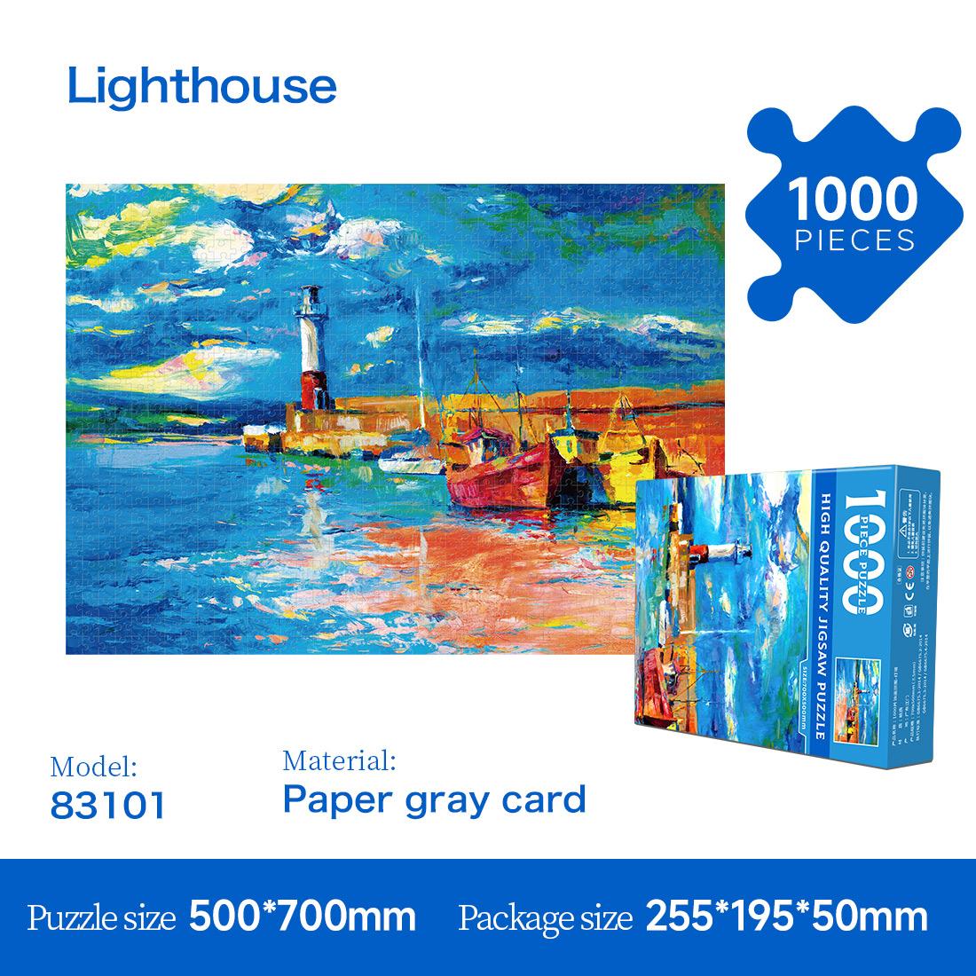Custom 1000-Piece Gray Card Jigsaw Puzzles Educational Adult Game Toy Made of Paper Material 700x500 Puzzle 501~1000