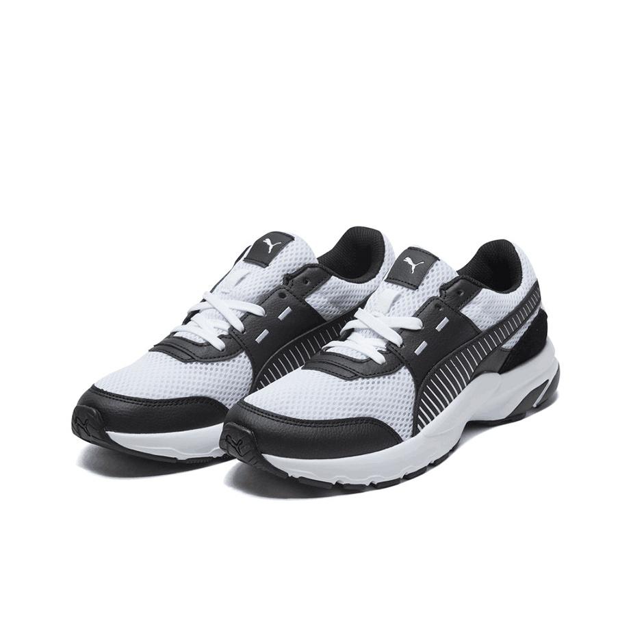 Puma Future Runner Bequeme Sport-Lederstoff Stoßdämpfung Low Top Lässige Laufschuhe Unisex Sneaker Schwarz Weiß 369502-04