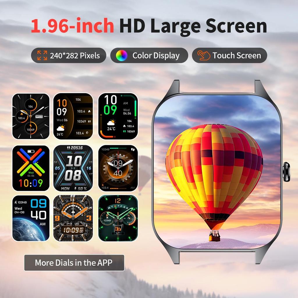 Smart Watch Tracker Wireless Call, Multiple Sports Modes, Silicone Strap, Flashlight, Weather for IOS/Android, Men and Women Smart Watch