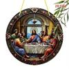 Religiöse Wandkunst im Vintage-Stil: Das letzte Abendmahl Metallblechschild