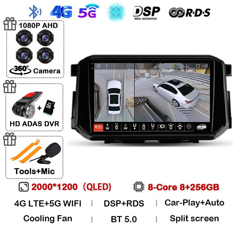 Android 14 Carplay Auto 4G+WIFI For Nissan Terra Xterra 2018 2019 2020-2022 Car Radio Multimedia Video Player GPS 360 Camera DSP