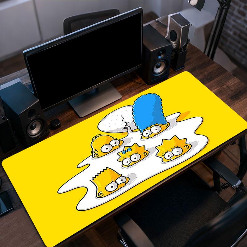 The Simpsons Cartoon Poster Mouse Pad, Large Gaming Desk Mat, Non-slip XXL Mousepad for Laptop & Tablet, Mini PC Playmat with Stitched Edges