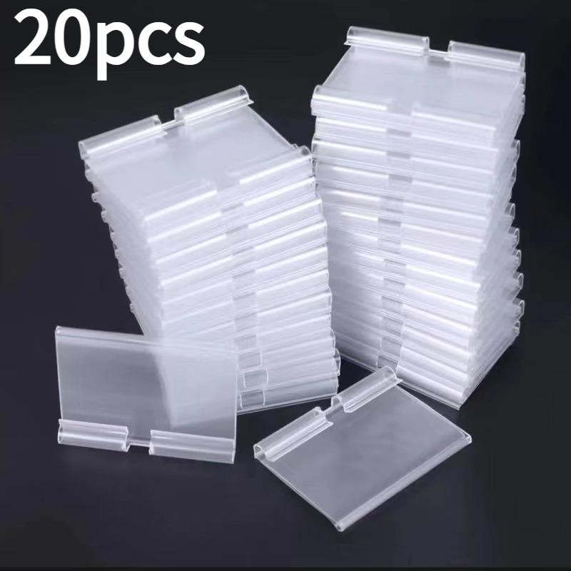 20 шт. клипса для этикетки подвесной корзины, прозрачный пластиковый зажим для коробки, этикетка для подвесной корзины, ценник для проволочной полки, этикетка для ящика для хранения