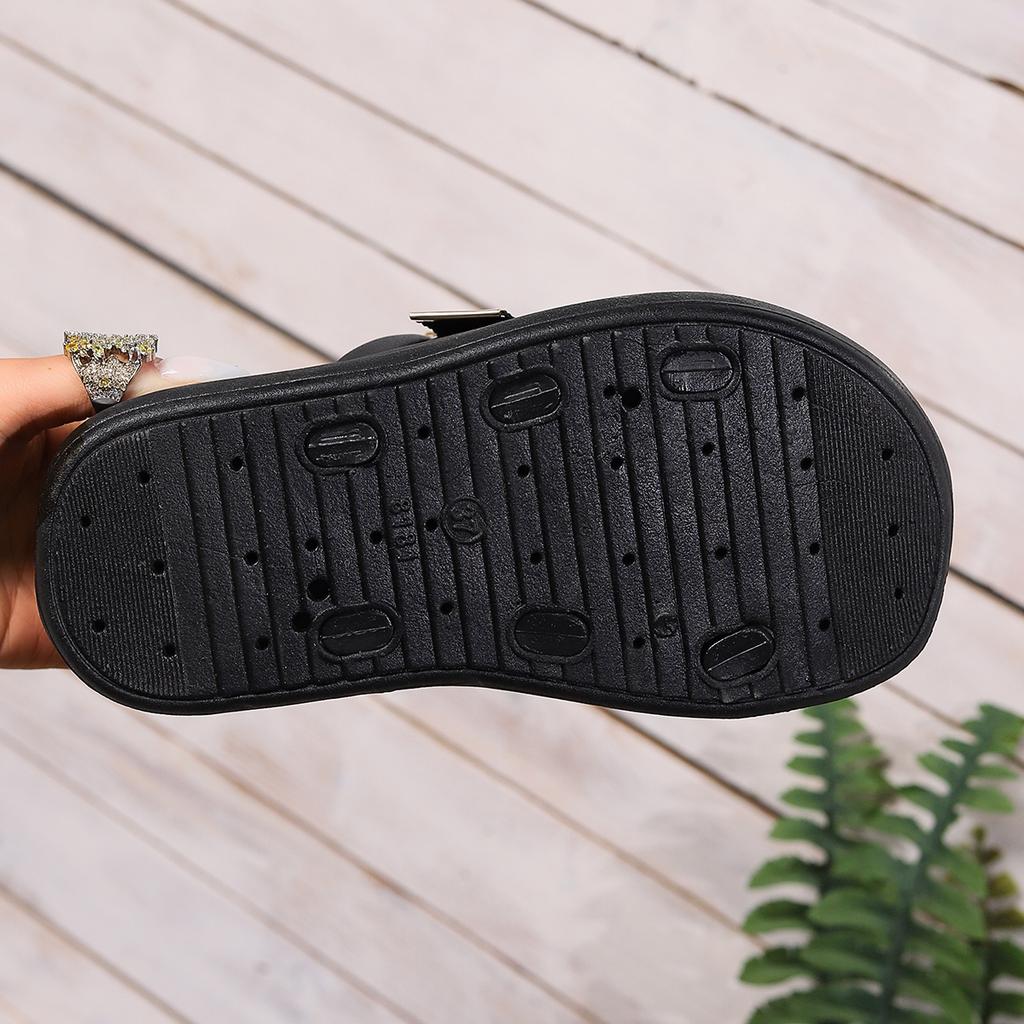 Women's Gold Thick Bottom Wedge Sandals Summer Peep Toe Chunky Platform Sandals Woman Ankle Buckle Anti Slip Beach Shoes