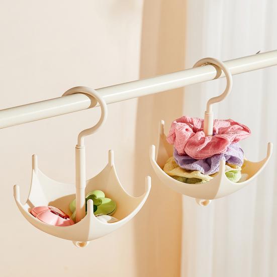 Rotating Closet Hanger Umbrella Design 5 Hangers Scarf Belt Organizer Wardrobe Hat Hanger for Clothes Towels Bras Gloves Bags