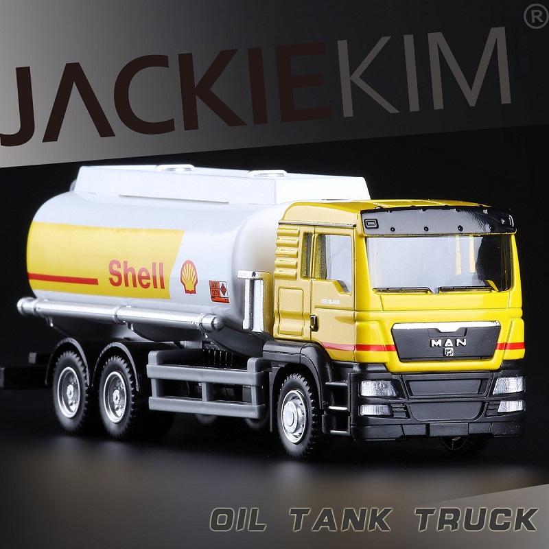 SCANIA MAN Oil Tank Truck Total bp Shell 5 inch Simulation Diecast & Toy Vehicle RMZ city 1:64 Cadouri de mașini din aliaj pentru copii