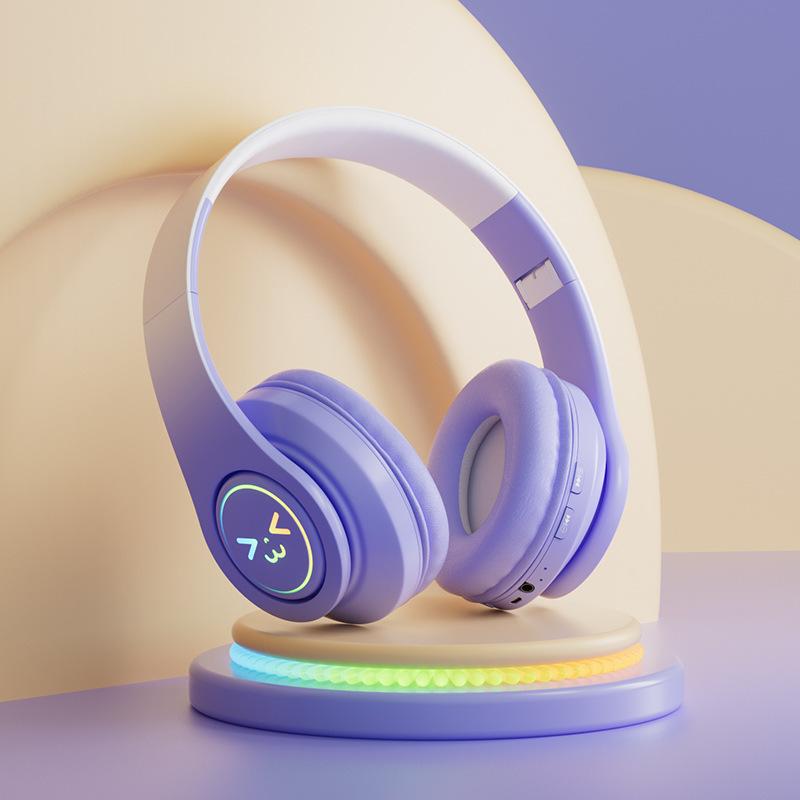 B39pro Căști de Gaming Wireless Bluetooth cu Gradient - Design Pliabil, Montat pe Cap