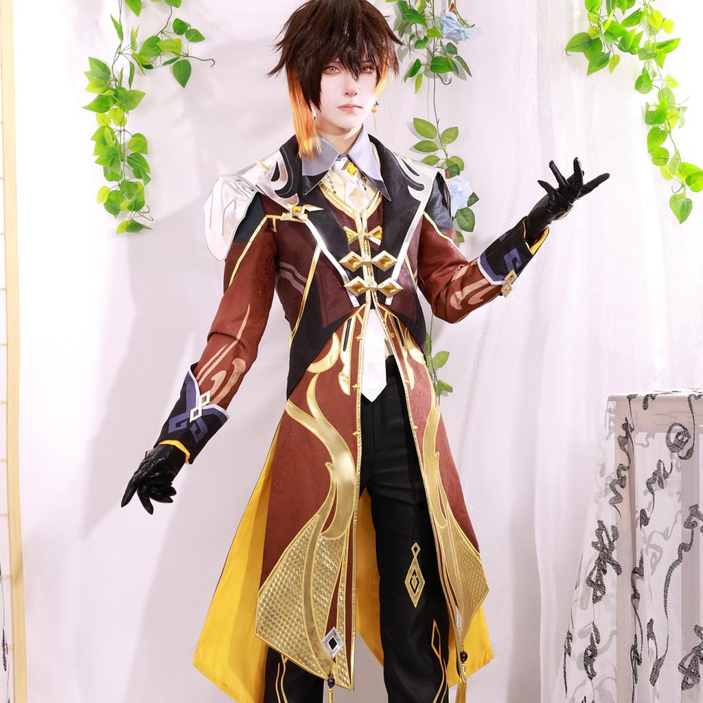Wudu Yuanshen cosplay clothing Morax Zhongli two-dimensional game animation high-end version Zhongli cos clothing