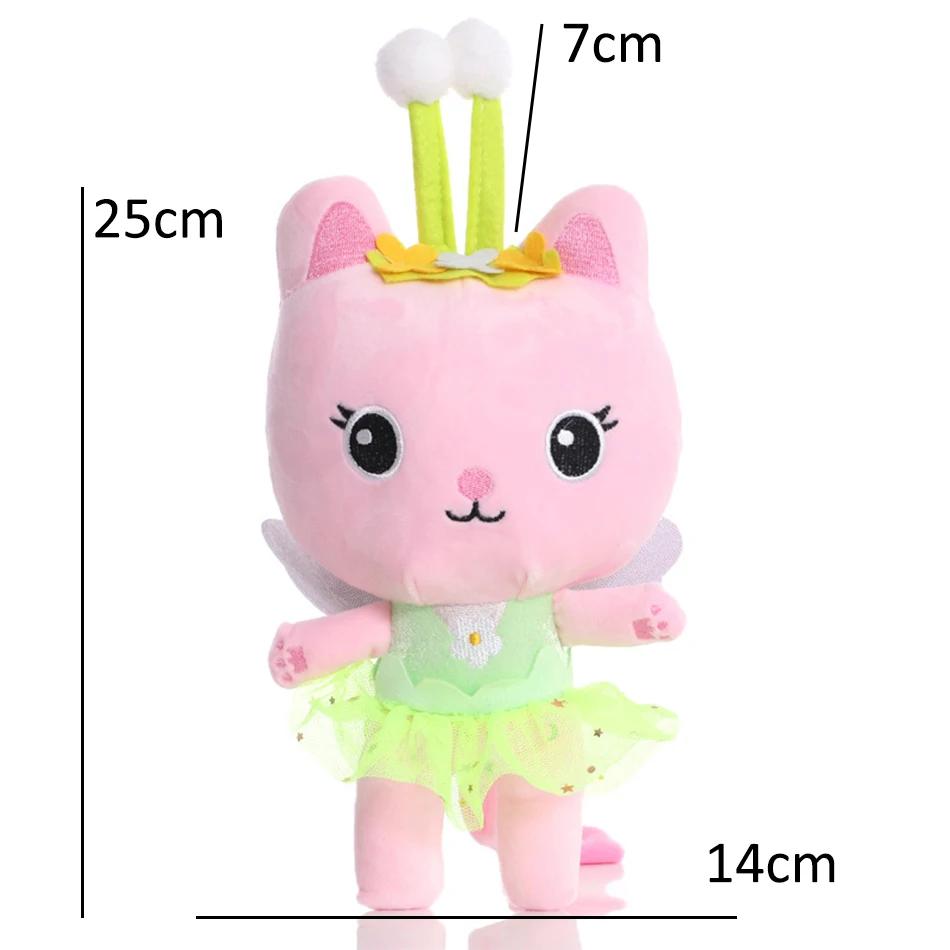 25cm 2 or 8Pcs Gabby doll house plush toy cartoon stuffed animal mermaid cat mermaid plush doll children's Christmas gift