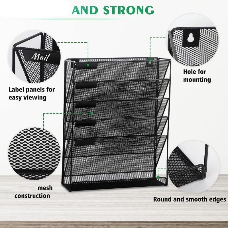 Paper Organizers Hanging Wall File Holders Desk Organizers Magazine Storage Rack Office Home School Supplies