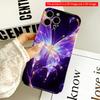 2DFlat Cosmic Butterfly Glow All Inclusive Film Hard iPhone Case, Compatible with iPhone 18 Pro Max 17 16 15 14 13 12 11