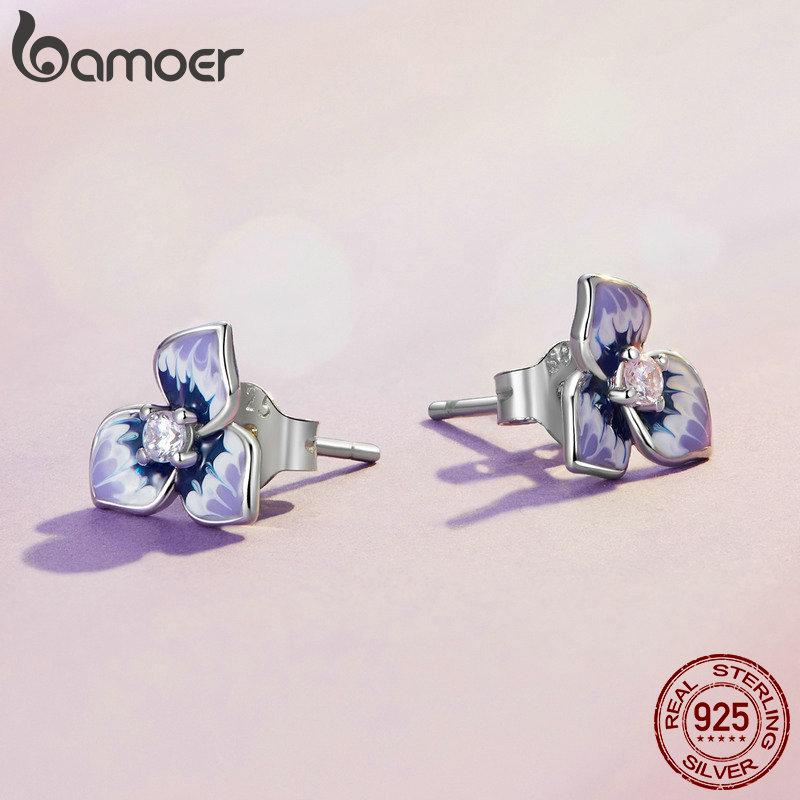 Orecchini A Fiore In Argento 925 Con Zirconi – Oro Bianco/giallo/rosa – Ipoallergenici