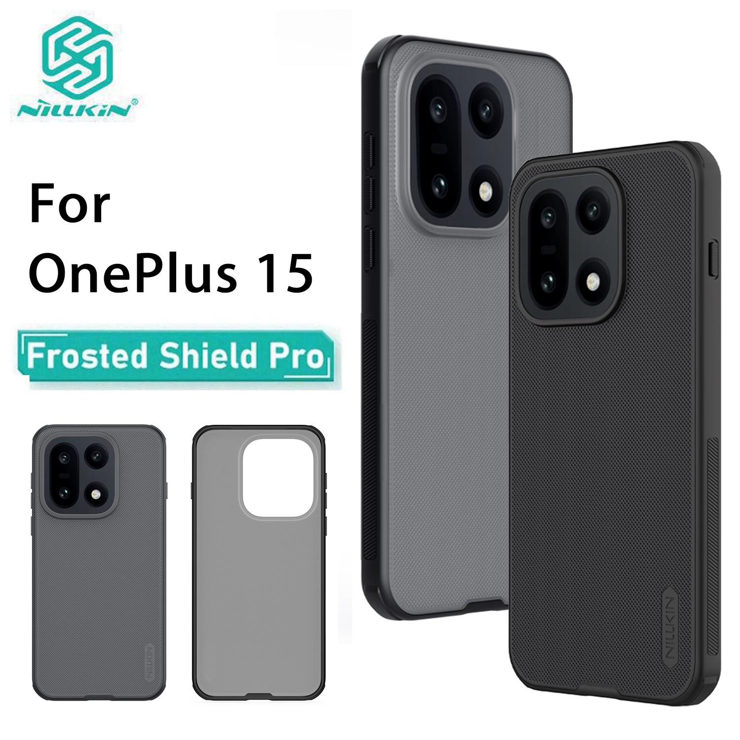 Nillkin Transparent Black For Oneplus 15 Phone Case Super Frosted Shield Pro Hard Pc+Tpu Shell Shockproof Back Cover