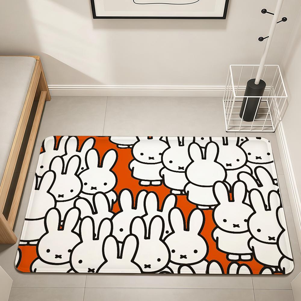 Cartoon Rabbit Cute M-Miffy n-nijntje Home Bedside Rug Kitchen Bath Floormat Hallway Balcony Carpet Entrance Doormat hogar Decor