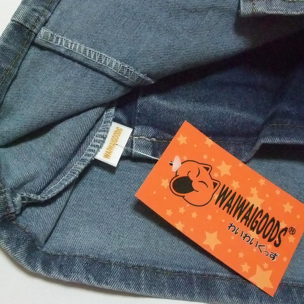 Denim Mini Skirt with Inner Simple Casual [Waiwai Goods] Built-in Lining, A-line, Style, Women's (XL, Blue)