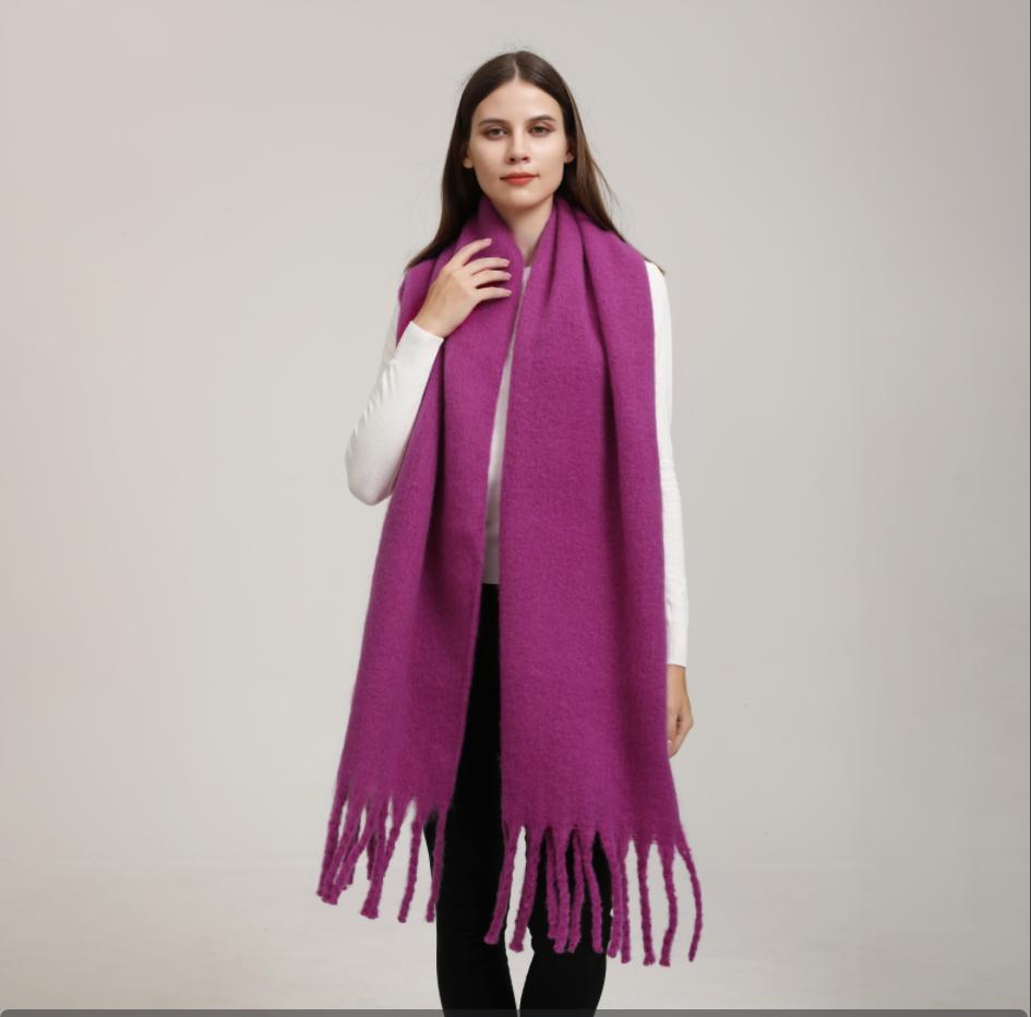 Fashion Cashmere Scarf For Women Winter Scarf Shawls Thick Blanket Solid Female Shawls Wraps Soft Bufanda Poncho Scarves Stole