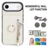 For iPhone Air Case Zipper RFID Blocking Retro Leather + TPU Phone Cover with Kickstand